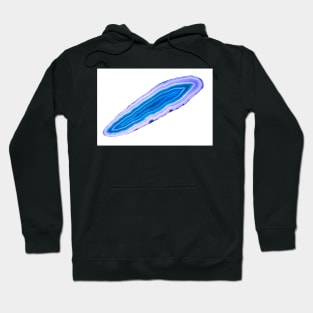 Blue agate slice mineral Hoodie